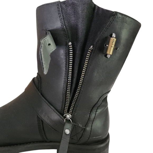 G-STAR RAW Moto Buckle Leather Boots uk7 us9 eur40 - Picture 10 of 15